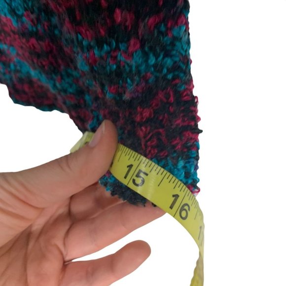 Vintage 90s Mister Noah Boucle Turtleneck Pull Over Sweater Medium - Picture 5 of 8